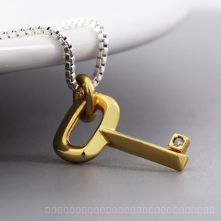 0822-CYBFH Necklace Womens High-Grade Fashion Commuter Gold Key Pendant Necklace Special-Interest Design Simple All-Match Necklace Clavicle Chain H2RE