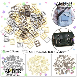 Amber บักเกิลสามเหลี่ยม 2.5 มม. 4 สี อุปกรณ์เสริม สําหรับตุ๊กตา 100 ชิ้น