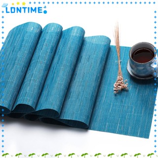 Lontime ผ้าปูโต๊ะ PVC กันลื่น สีพื้น สําหรับตกแต่งบ้าน