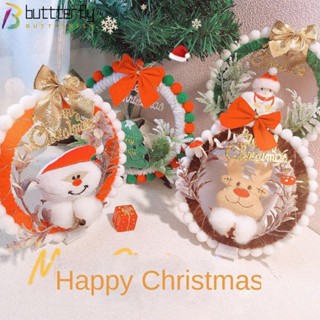 Buttterfly พวงหรีดคริสต์มาส สําหรับตกแต่งปาร์ตี้ปีใหม่