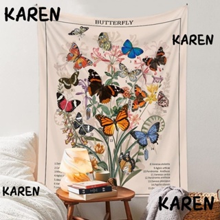 Karen ผ้าโพลีเอสเตอร์ไฟเบอร์ ลายผีเสื้อ ขนาด 39*27 นิ้ว สําหรับแขวนตกแต่งบ้าน ห้องนั่งเล่น