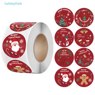 Tuilieyfish สติกเกอร์ฉลากซีลธีมคริสต์มาส สําหรับตกแต่งของขวัญ 500 ชิ้น