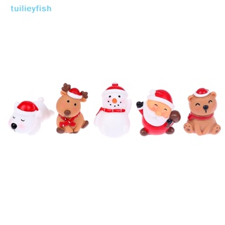 Tuilieyfish โมเดลตุ๊กตาซานต้า กวาง หิมะ ขนาดเล็ก สําหรับตกแต่งสวน คริสต์มาส