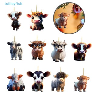 Tuilieyfish จี้รูปการ์ตูนวัวน่ารัก สําหรับตกแต่งบ้าน ต้นคริสต์มาส