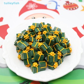 Tuilieyfish กล่องของขวัญคริสต์มาส ขนาดเล็ก สเกล 1/12 สําหรับตกแต่งบ้านตุ๊กตา 5 ชิ้น