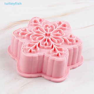 Tuilieyfish แม่พิมพ์พลาสติก รูปเกล็ดหิมะ 3D สําหรับทําคุกกี้ บิสกิต 9 ชิ้น ต่อชุด