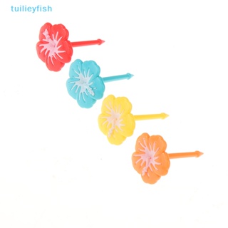 Tuilieyfish ส้อมจิ้มผลไม้ เค้ก ขนมหวาน รูปการ์ตูนแมว ดอกไม้ ขนาดเล็ก สําหรับเด็ก