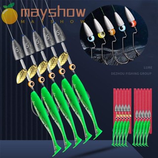 Mayshow Texas Rig ชุดตะขอเบ็ดตกปลา จี้ตะขอเบ็ดตกปลา