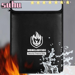 Suhuhd กระเป๋ากันน้ํา กันไฟ มีซิป สําหรับเงินสด 2200°F