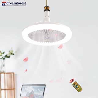 Dreamforest พัดลมติดเพดาน 30W E27 พร้อมไฟ LED 85-265V พร้อมพัดลมไฟฟ้า และรีโมตคอนโทรล สําหรับห้องนอน ห้องนั่งเล่น B7K1