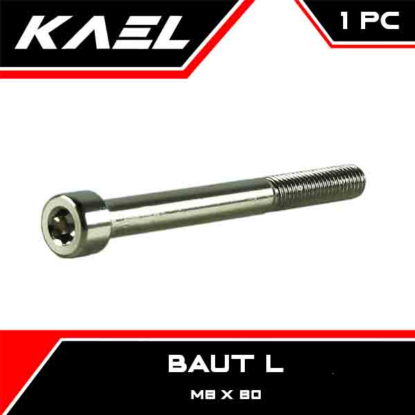 Bolt L 6 M8x80 Key 6 Pitch 1.25 L6 M 8 x 80 8x80 K K6 P1.25 Bolt Baud