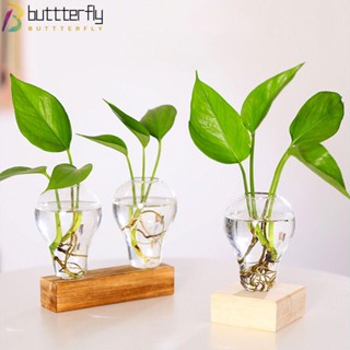 Buttterfly แจกันดอกไม้ไฮโดรโปนิก แบบใส สําหรับตกแต่งบ้าน ออฟฟิศ