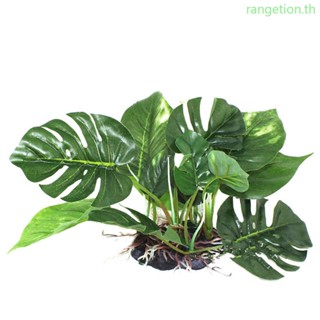 Ran ปลาประดิษฐ์ พลาสติก สีเขียว สําหรับตกแต่งตู้ปลา