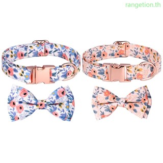 Ran สร้อยคอสัตว์เลี้ยง พร้อมหัวเข็มขัด ลายดอกไม้ อุปกรณ์เสริม สําหรับสุนัข แมว