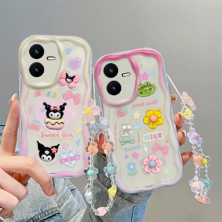 เคสโทรศัพท์มือถือแบบนิ่ม ลายการ์ตูนเป็ดคุโลมิน่ารัก พร้อมสายคล้องสั้น สําหรับ VIVO Y36 4G Y77 Y27 5G Y35 Y22 Y22s Y02 Y02s Y02a Y21 Y21s Y21a Y21t Y33s Y33t Y20 Y20s Y12s Y12a Y20sg Y20i Y51 Y50 Y31