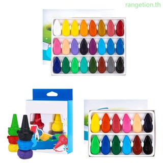 Ran ชุดดินสอสีนิ้วมือ 24 สี 12 สี 6 สี ล้างทําความสะอาดได้ สําหรับเด็กวัยหัดเดิน