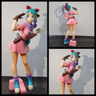 โมเดลฟิกเกอร์ Dragon Ball Z Bulma Kawaii Girl PVC ขนาด 25 ซม. สําหรับตกแต่งโต๊ะเด็ก