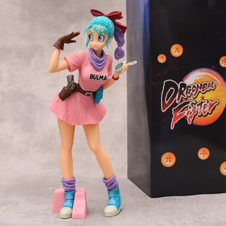 โมเดลฟิกเกอร์ PVC รูปปั้นอนิเมะ Dragon Ball Kawaii Bulma ขนาด 25 ซม. สําหรับเก็บสะสม