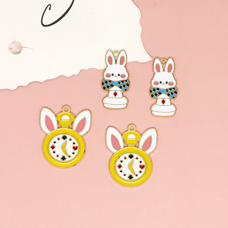 จี้สร้อยคอ ต่างหู รูปการ์ตูนกระต่าย แฮนด์เมด DIY 184 2 ชิ้น ต่อล็อต - รูปที่ 2
