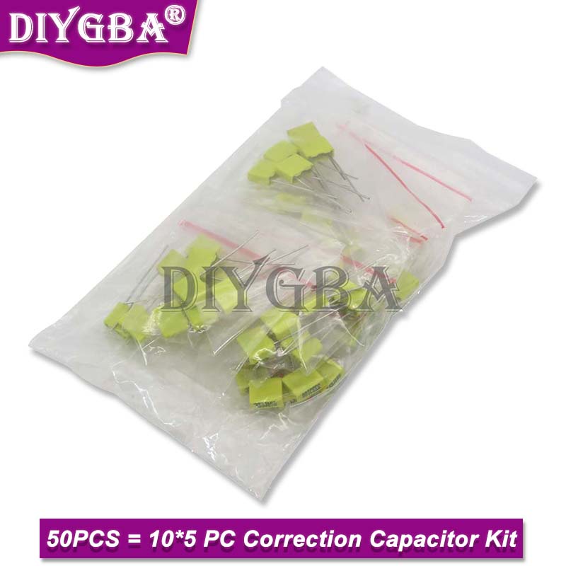 ชุดตัวเก็บประจุแก้ไข 10 แบบ * 5 ชิ้น = 50 ชิ้น KIT 100V 102J 152J 332J 472J 103J 333J 473J 104J 224J