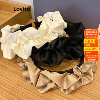 Lovito ที่คาดผม แต่งขอบหยัก สำหรับผู้หญิง รุ่น LNA14102 (สีดำ)