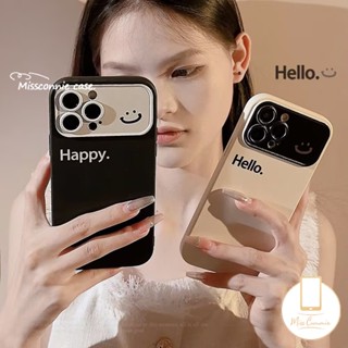 เคสโทรศัพท์มือถือ กันกระแทก ลายหน้ายิ้มน่ารัก ขนาดใหญ่ เรียบง่าย สําหรับ IPhone 11 XR 14 12 15 13 Pro MAX X 7Plus 7 8 6 15 6S Plus XS MAX SE 2020