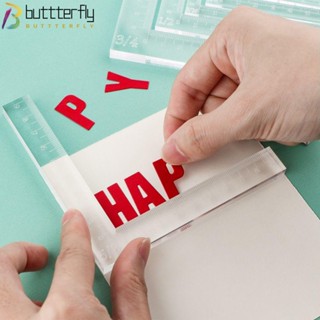 Buttterfly ชุดเครื่องมือระบุตําแหน่ง รูปตัว L แม่นยํา สร้างสรรค์ สําหรับสมุดภาพ การ์ด DIY 7 ชิ้น ต่อชุด