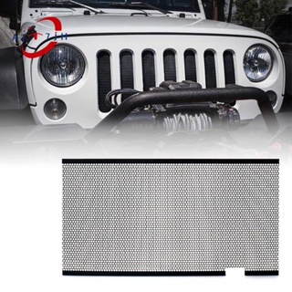 ตะแกรงกระจังหน้ารถยนต์ สีดํา สําหรับ Jeep Wrangler JK 2007 2008 2009 2010 2011 2012 2013 2014 2015