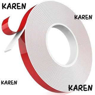 Karen เทปกาวสองหน้า PE โฟมหนา 0.04 นิ้ว 16.5 ฟุต X 0.4 นิ้ว สีขาว สําหรับตกแต่งบ้าน