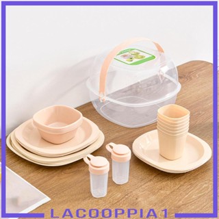 [Lacooppia1] จานชามอาหาร สําหรับตั้งแคมป์ บาร์บีคิว ตกปลา ชายหาด