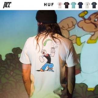 &amp;quot;【พร้อมส่ง】เสื้อยืดแขนสั้น พิมพ์ลาย HUF x Popeye Popeye ทรงหลวม สําหรับผู้ชาย และผู้หญิง