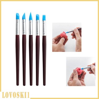 [Lovoski1] ปากกาซิลิโคนโพลิเมอร์ สําหรับเครื่องปั้นดินเผา 5 ชิ้น