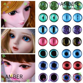 Amber ดวงตาตุ๊กตา แฮนด์เมด 16 มม. อุปกรณ์เสริม สําหรับทําเครื่องประดับ DIY