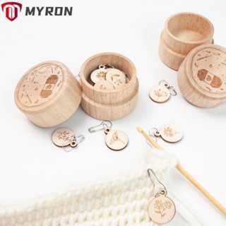 Myron คลิปล็อคเข็มถักโครเชต์ จี้ดอกไม้ DIY