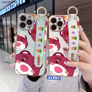 Xiaomi Mi Poco X5 F5 C40 M5S Pro 5G สำหรับ Case Lotso Bear เคส เคสโทรศัพท์ เคสมือถือ Wrist Strap Electroplating TPU Cases