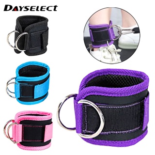 Dayselect สายรัดข้อเท้า D-Ring คู่ ปรับได้ สายรัดข้อเท้า เบาะรองข้อเท้า ข้อเท้า การฝึกน้ําหนัก ขา รั้ง รองรับ กีฬา ตัวเหนี่ยวนําความปลอดภัย