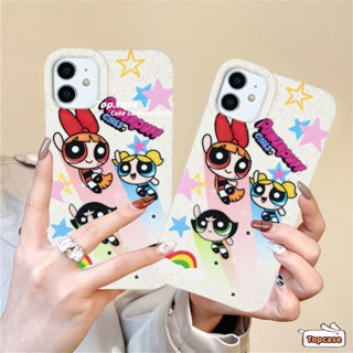 เคสโทรศัพท์มือถือ แบบนิ่ม ลายการ์ตูน The Powerpuff Girls สําหรับ iPhone 15 14 13 12 11 Pro Max X XR Xs Max 8 7 6 6s Plus SE 2020