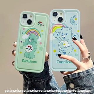 เคสโทรศัพท์มือถือ Tpu นิ่ม ลายการ์ตูนหมีน่ารัก สีรุ้ง สีเขียว สีฟ้า สําหรับ Redmi 10C 12C 10 A1 9A 9 A2 10A 9T 9C NFC Redmi Note 11 10 10s 11s 9 8 PRO MAX POCO F4