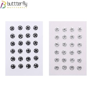 Buttterfly กระดุม ขนาดเล็ก 6 มม. สําหรับตุ๊กตา DIY 24 ชิ้น