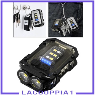 [Lacooppia1] พวงกุญแจไฟฉาย LED 8 โหมด แบบมือถือ สําหรับเดินเขา กลางแจ้ง