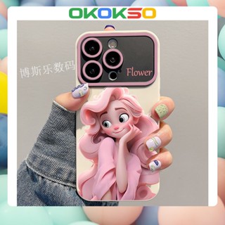 [Okso] ใหม่ เคสโทรศัพท์มือถือแบบนิ่ม กันกระแทก ลายการ์ตูนเจ้าหญิงหลบหนี สําหรับ OPPO Reno9 Reno8 Reno7pro reno6 5