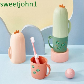 Sweetjohn กล่องใส่แปรงสีฟัน รูปกระบองเพชร แบบพกพา สําหรับตั้งแคมป์กลางแจ้ง