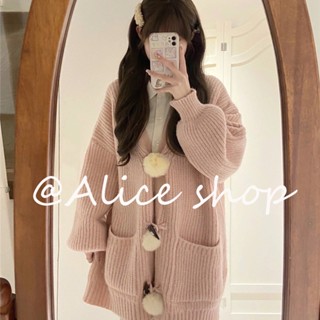 Alice  เสื้อแฟชั่นผู้หญิง เสื้อแขนยาว คลุม ไหมพรม ครอปเสื้อแขนยาว  Korean Style Comfortable Trendy Chic A91K5OB 36Z230909