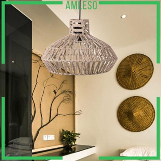 [Amleso] เชือกทอโคมไฟ กระดาษ เชือกถัก สําหรับห้องนั่งเล่น DIY