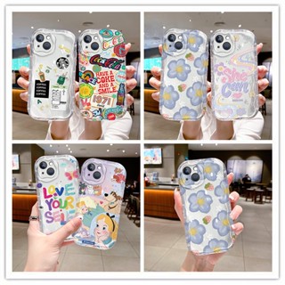 เคส iPhone 13 เคสโทรศัพท์มือถือ แบบใส ลายครีม สําหรับ iPhone 13