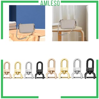 [Amleso] ตะขอสแน็ป แบบหมุนได้ ถอดออกได้ พร้อมสกรูบาร์ DIY แบบเปลี่ยน สําหรับสายคล้องกระเป๋า