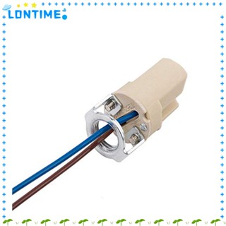 Lontime ฐานซ็อกเก็ตหลอดไฟเซรามิค อลูมิเนียม สีขาว AC250V G9 2A ทนทาน อุปกรณ์เสริม