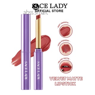 Sace Lady Matte Lip Tint ลิปสติกเม็ดสีสูงกันน้ำน้ำหนักเบาไม่เป็นก้อนนุ่มเรียบเนียน TECH3