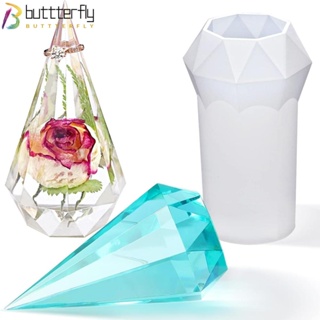 Buttterfly แม่พิมพ์ซิลิโคน รูปเพชร แฮนด์เมด สําหรับทําแหวน DIY วันวาเลนไทน์