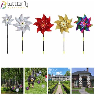 Buttterfly ป้ายกังหันลม ลายผีเสื้อ สีทอง DIY สําหรับตกแต่งสวนเด็ก ผู้ใหญ่